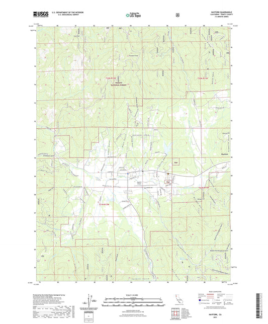 Hayfork California US Topo Map Image