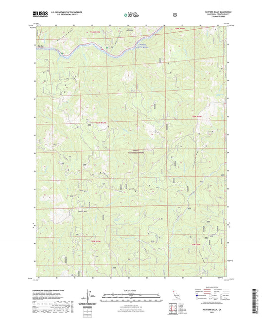Hayfork Bally California US Topo Map Image
