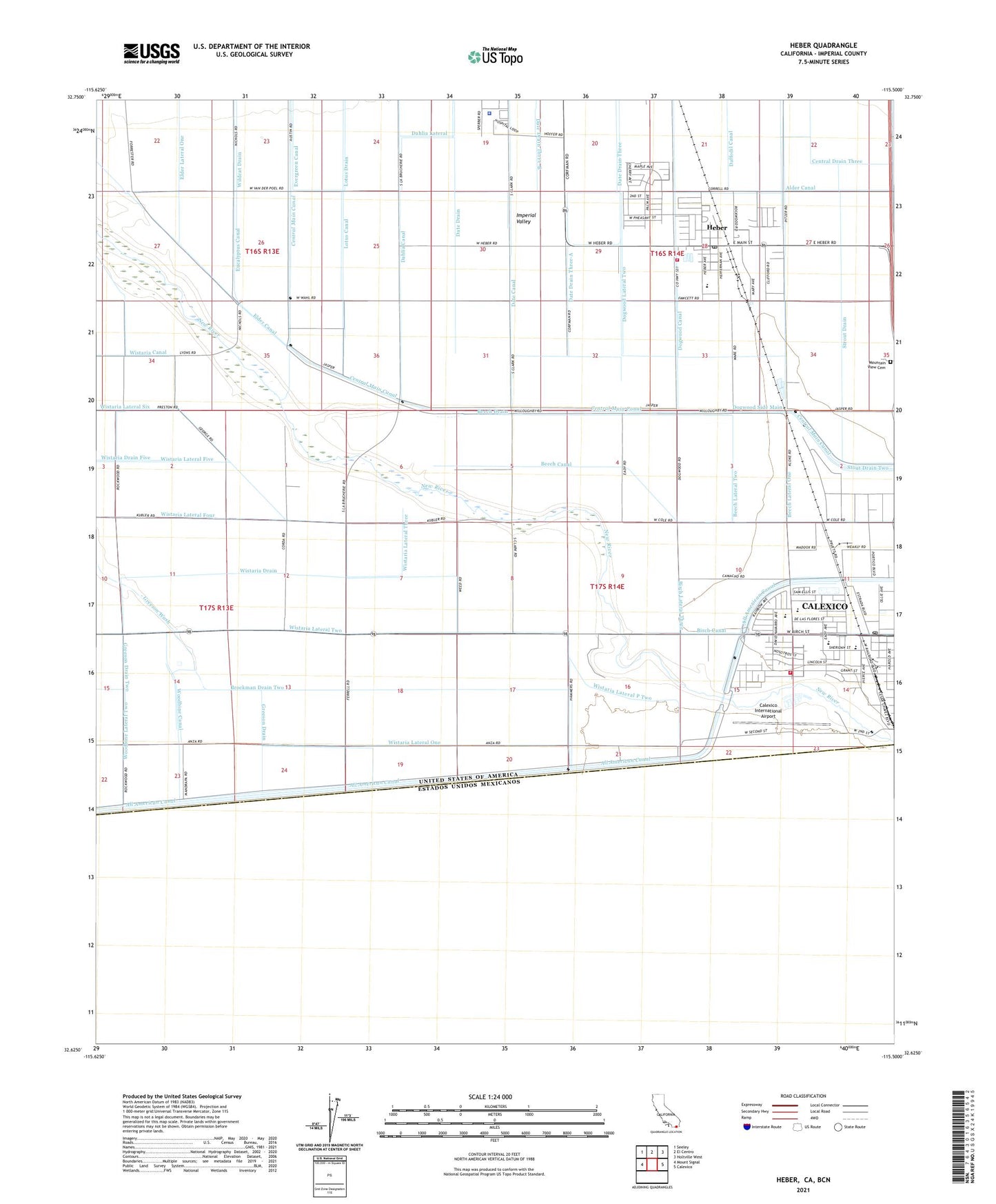 Heber California US Topo Map Image