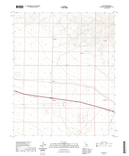Hector California US Topo Map Image