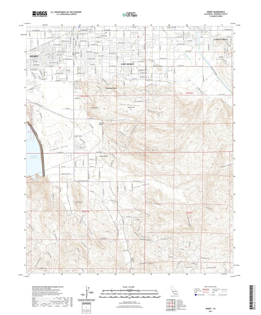 Hemet California US Topo Map Image