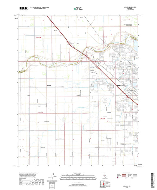 Herndon California US Topo Map Image