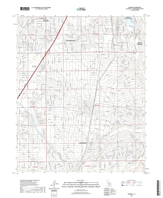 Hesperia California US Topo Map Image