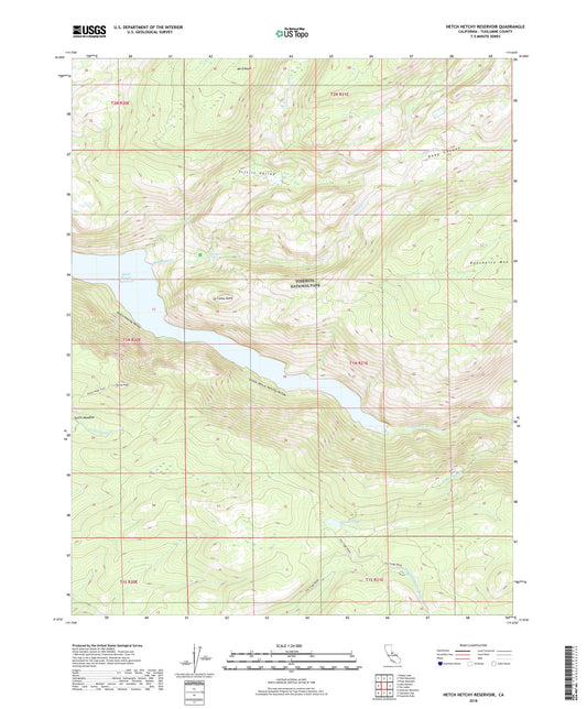 Hetch Hetchy Reservoir California US Topo Map Image
