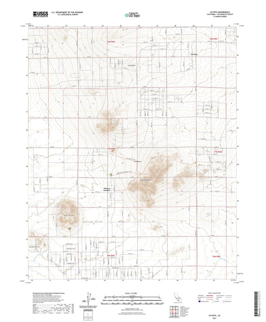 Hi Vista California US Topo Map Image
