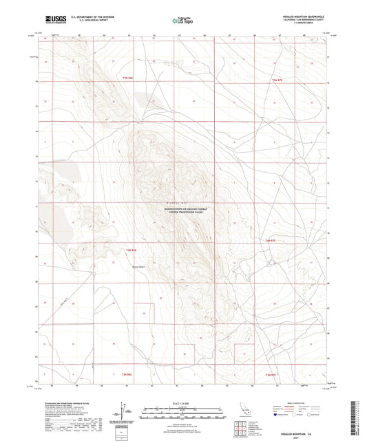 Hidalgo Mountain California US Topo Map Image