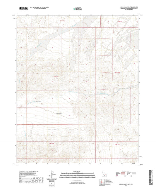 Hidden Valley East California US Topo Map Image