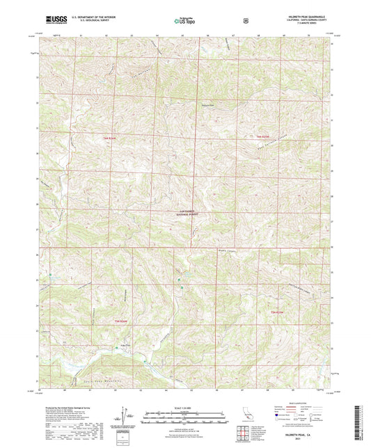 Hildreth Peak California US Topo Map Image