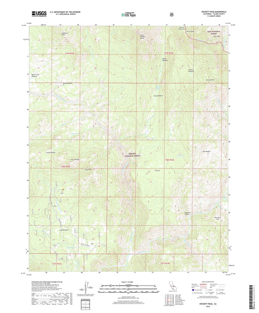 Hockett Peak California US Topo Map Image