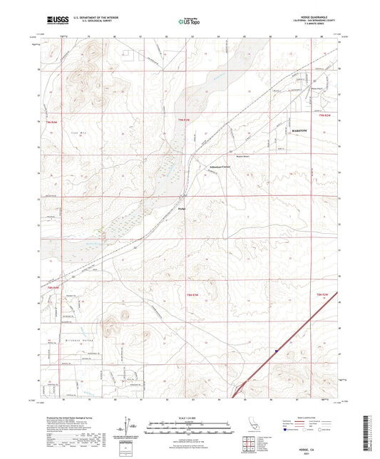 Hodge California US Topo Map Image
