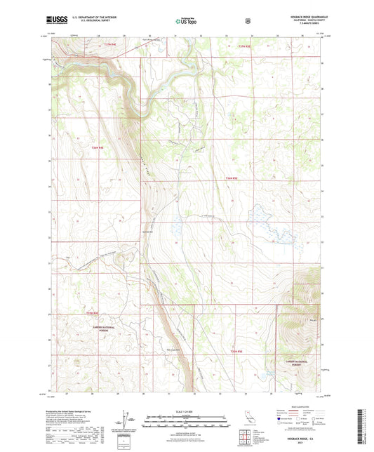 Hogback Ridge California US Topo Map Image