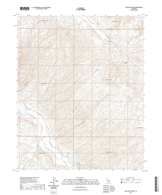 Holland Canyon California US Topo Map Image