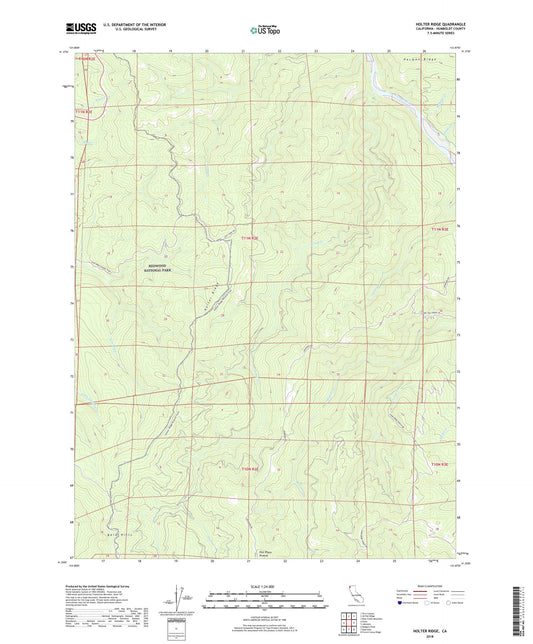 Holter Ridge California US Topo Map Image