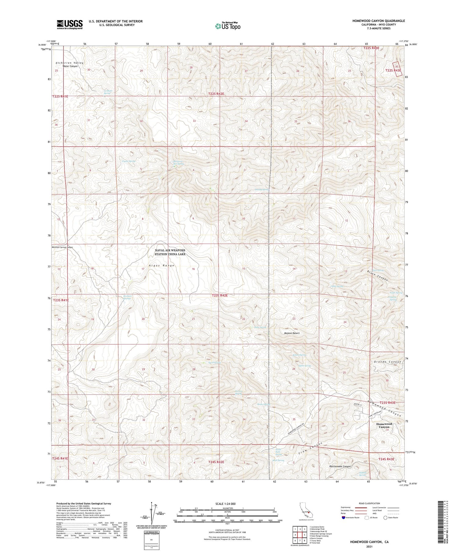 Homewood Canyon California US Topo Map Image