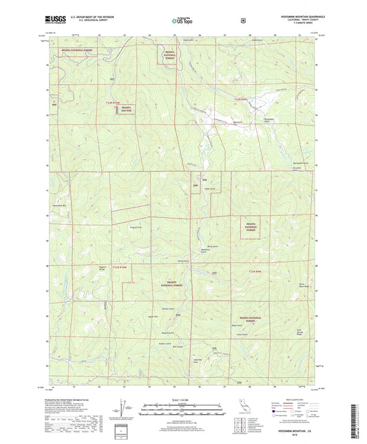 Hoosimbim Mountain California US Topo Map Image