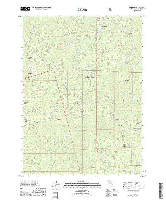 Hopkins Butte California US Topo Map Image