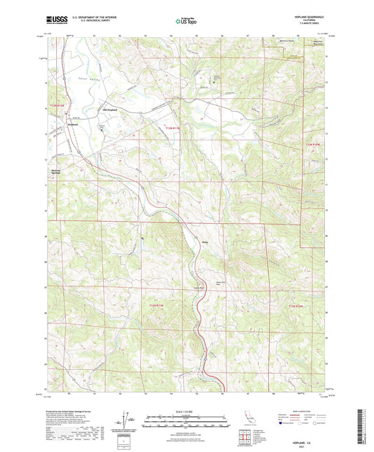 Hopland California US Topo Map Image
