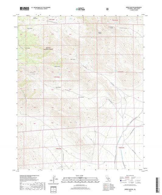 Horse Canyon California US Topo Map Image