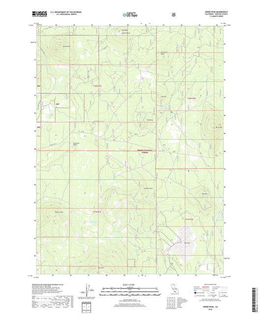 Horse Peak California US Topo Map Image