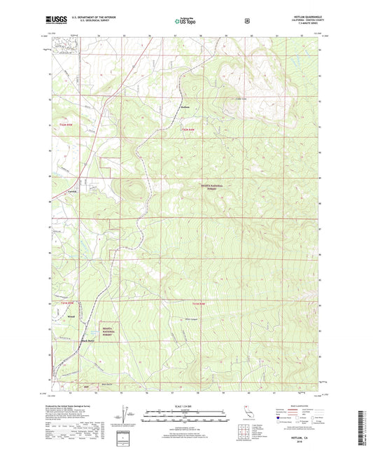 Hotlum California US Topo Map Image