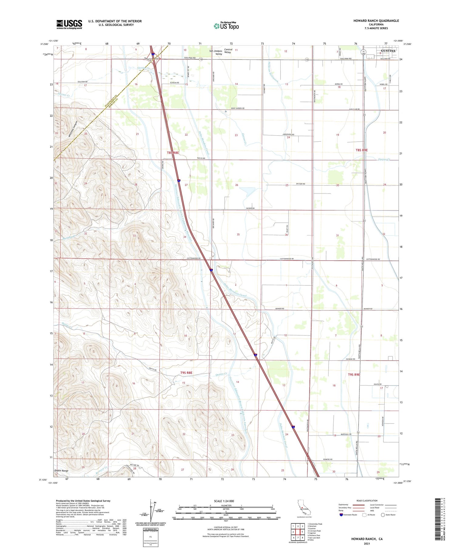 Howard Ranch California US Topo Map Image