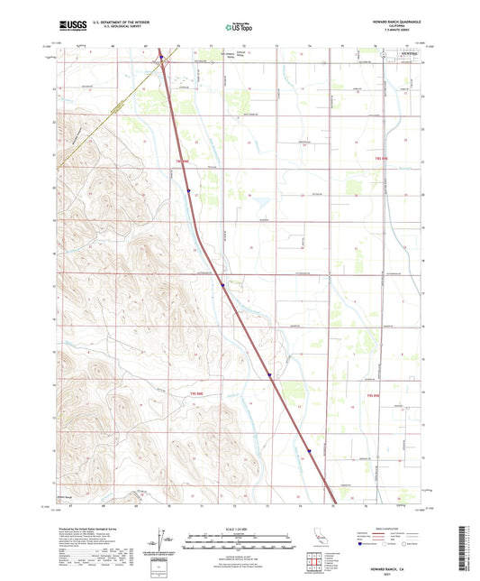 Howard Ranch California US Topo Map Image