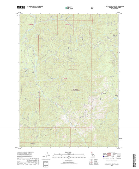 Huckleberry Mountain California US Topo Map Image