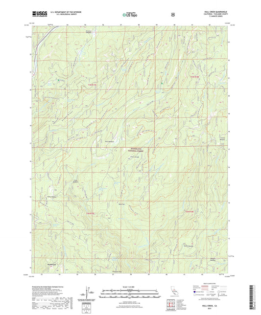 Hull Creek California US Topo Map Image