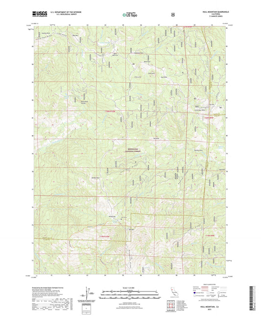 Hull Mountain California US Topo Map Image
