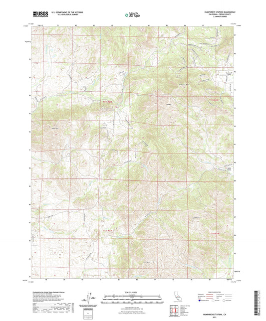 Humphreys Station California US Topo Map Image