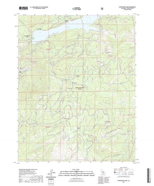 Huntington Lake California US Topo Map Image