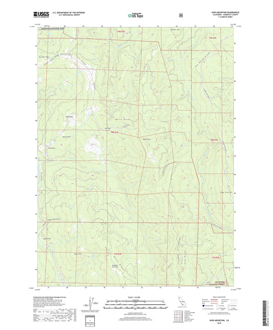 Hupa Mountain California US Topo Map Image
