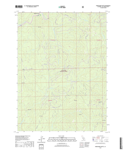 Hurdygurdy Butte California US Topo Map Image