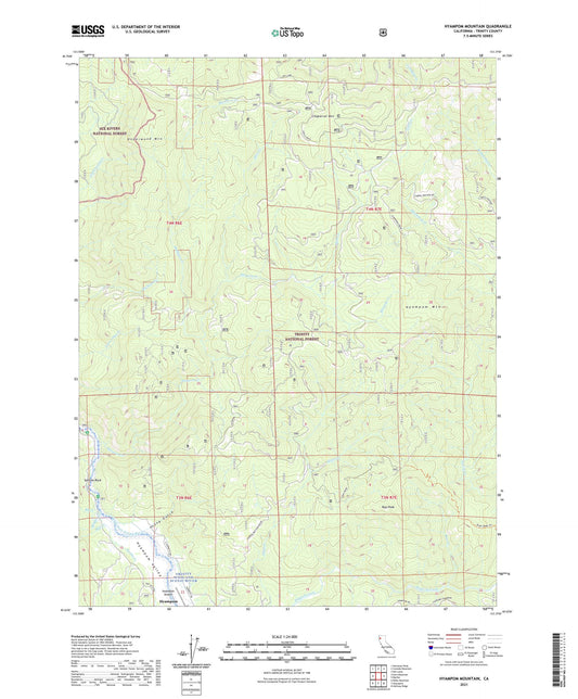 Hyampom Mountain California US Topo Map Image