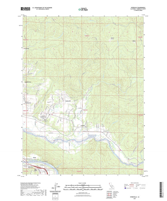 Hydesville California US Topo Map Image