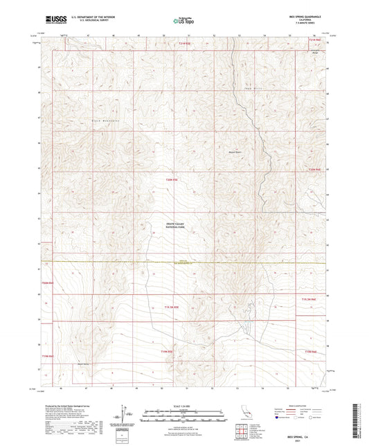 Ibex Spring California US Topo Map Image