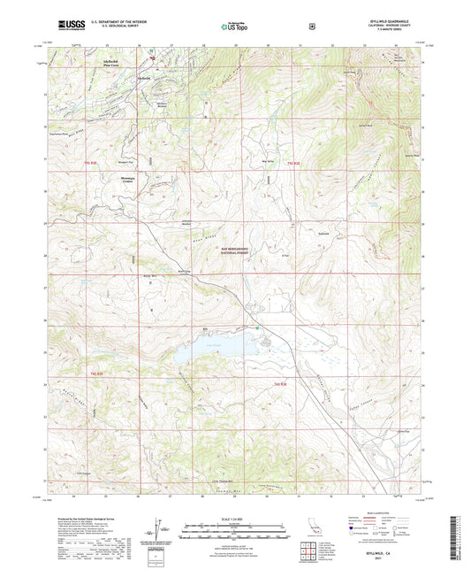 Idyllwild California US Topo Map Image