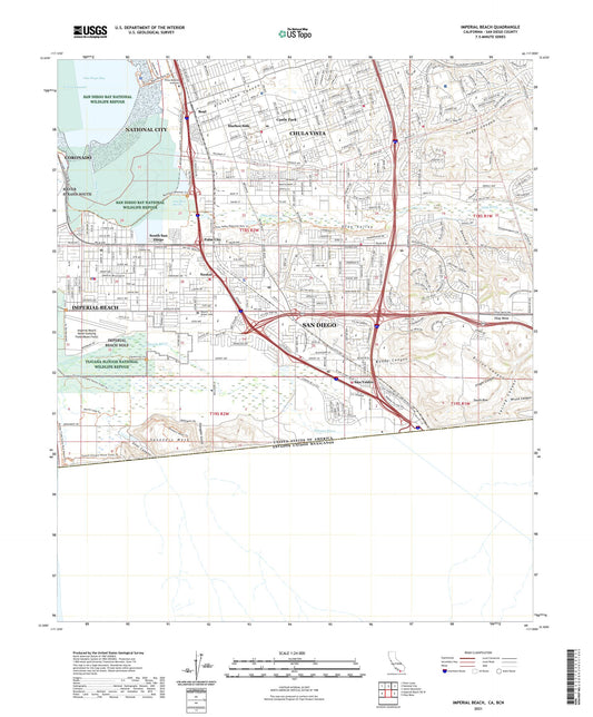 Imperial Beach California US Topo Map Image