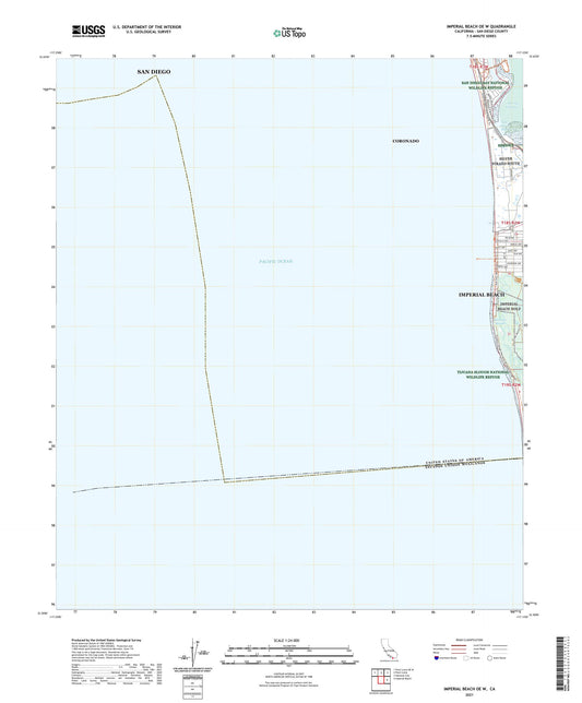Imperial Beach OE W California US Topo Map Image