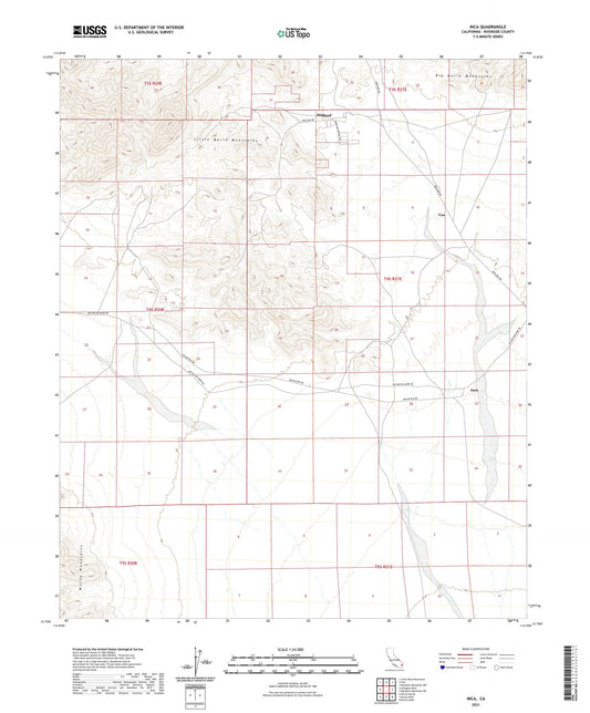 Inca California US Topo Map Image