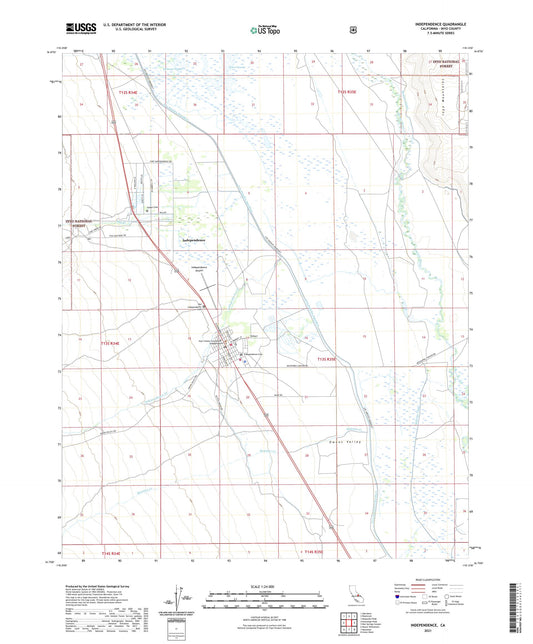 Independence California US Topo Map Image