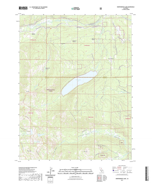 Independence Lake California US Topo Map Image
