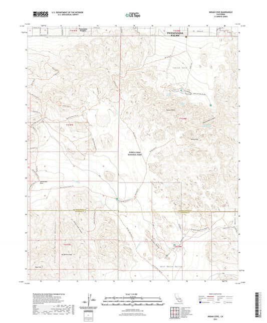 Indian Cove California US Topo Map Image