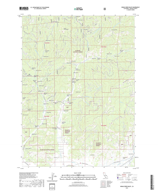Indian Creek Baldy California US Topo Map Image