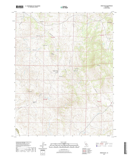 Indian Gulch California US Topo Map Image