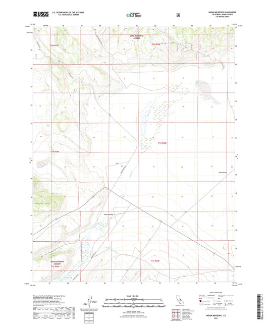 Indian Meadows California US Topo Map Image