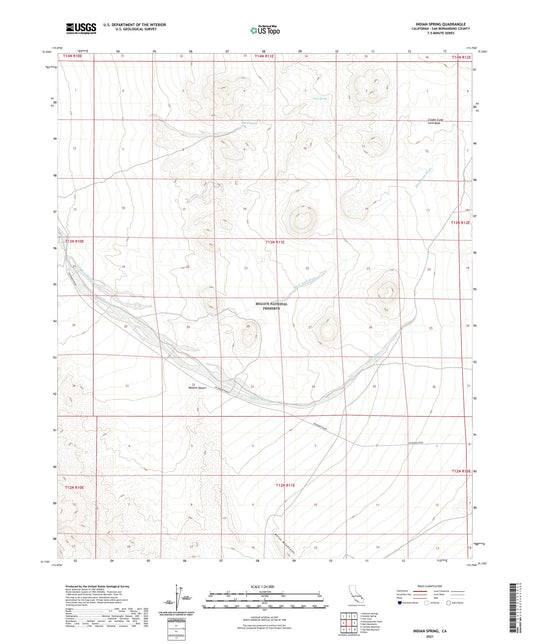 Indian Spring California US Topo Map Image