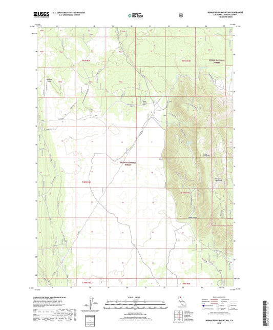 Indian Spring Mountain California US Topo Map Image