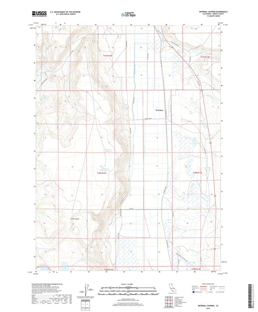 Infernal Caverns California US Topo Map Image