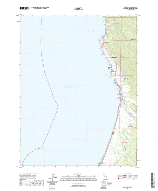 Inglenook California US Topo Map Image